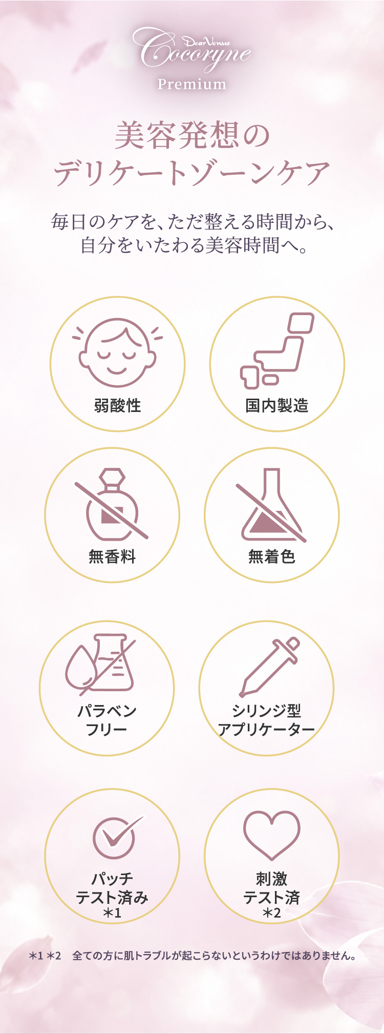 製品の特徴とテストについて