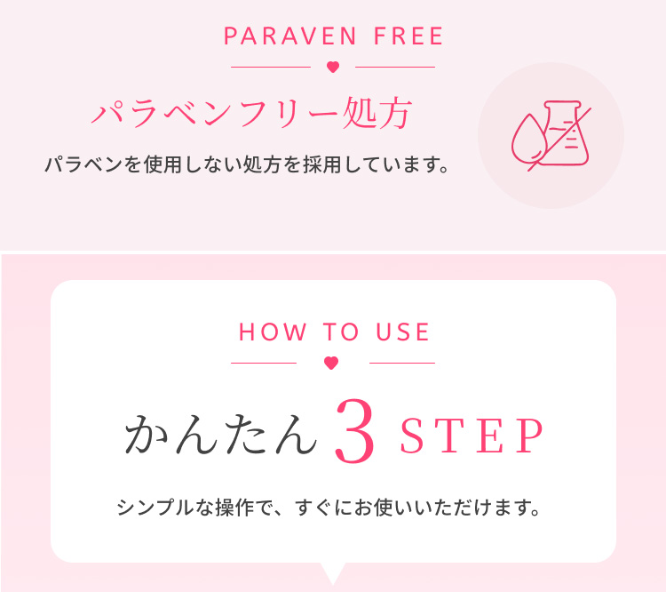 パラベンフリー処方・かんたん3ステップ